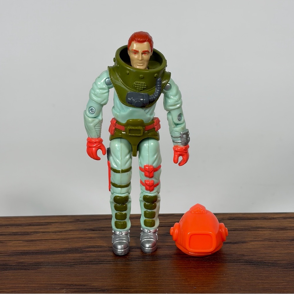 Vintage G.I. Joe Deep Six V2 3.75" Action Figure Hasbro ARAH w/ Helmet